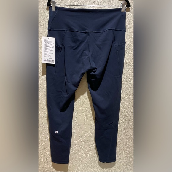 NEW Lululemon Wunder Train Navy Blue High-Waisted Leggings Tights 25” Pockets 14 - Picture 5 of 6